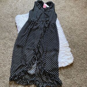 PatPat Mommy & Me Dress Polka Dot Black White Ruffle Sleeveless Lightweight XL